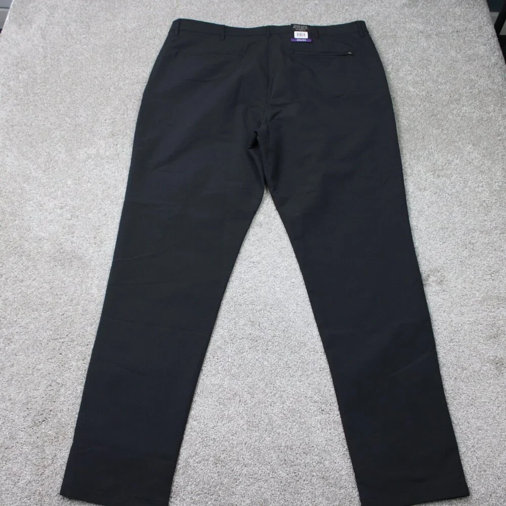 Banana Republic Pants NWT Mens 40x34 Black‎ Flat Front Straight Leg Polyester